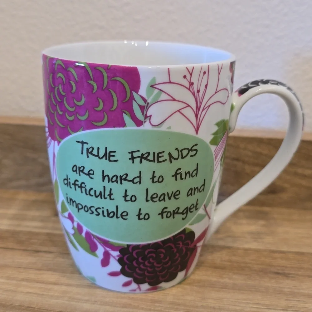 Pier 1 Imports Porcelain Floral Mug Cup